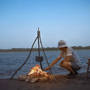 Xergur Camping Tripod Board - Turn Branches into Campfire Tripod